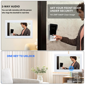 Vidéophone <span class=keywords><strong>Interphone</strong></span> Vidéo Porte-Caméra Porte-Caméra <span class=keywords><strong>Interphone</strong></span> Multi-Appartements Téléphone Vidéo Porte-Caméra 7 Pouces ULTRA FIN - Product Image 6