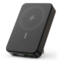 Batería Externa de Carga Rápida de 22.5W con Soporte Magnético, Banco de Energía de 10,000mAh, Pantalla LED Inalámbrica, Cargador Portátil