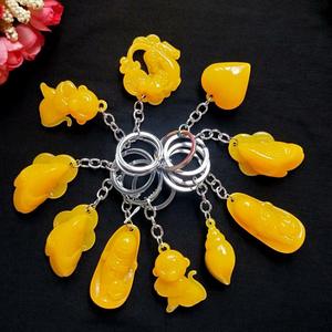 R307 Artículos de Vendedor Ambulante: Llavero de Imitación Ámbar Tallado, Llavero Creativo para Ferias de Templos - Product Image 4