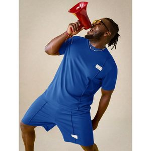 FOXA Men's Big And Tall Shorts Set Short Sleeve <b>T</b> Shirt And <b>Track</b> Shorts Clothing Set 2 Piece Outfits Quick Dry - Product Image 5