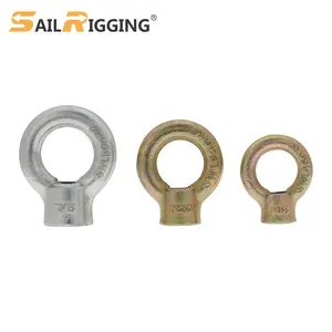 Brass Colour Galvanized JIS 1169 Drop Forged Lifting Eye Nut Q235 Carton Steel Eye Bolt