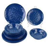 Assiettes vierges en plastique avec logo personnalisé, ensemble de plaques en mélamine, blanc, rouge, bleu, vert, fournitures, 4 couleurs