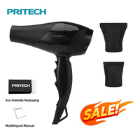 Sèche-cheveux haute vitesse PRITECH, 3 températures, 2 vitesses, fonction air froid, brosse soufflante, filtre amovible, outil de coiffage