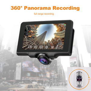 SUNWAYI PI50 DVR Cámara de salpicadero panorámica de 360 grados con detección de movimiento Monitor de estacionamiento Pantalla táctil de 5 pulgadas Grabación dual HD 1080P - Product Image 2