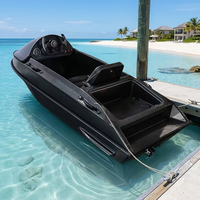 Jet ski gonflable portable avec pompe manuelle et pagaie, en ABS épaissi, pour la pêche, type hovercraft kayak, moteur 2 temps, 60 km/h