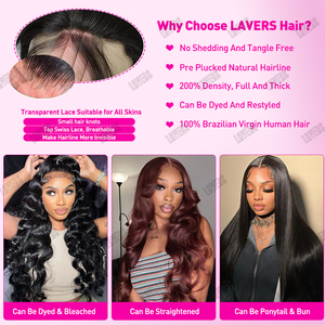 <span class=keywords><strong>Parrucca</strong></span> Frontale in Pizzo HD 13x6 Senza Colla con <span class=keywords><strong>Capelli</strong></span> Umani Vietnamiti Naturali da 40 Pollici Pre-Plucked per Donne - Product Image 6