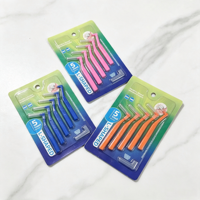 Brosse interdentaire multicolore en nylon Dupont pour nettoyage des implants et des appareils orthodontiques – Soins bucco-dentaires pour adultes