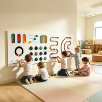 Panneau mural interactif sensoriel Montessori pour enfants, tableau d'activités en bois, apprentissage ludique mural pour les tout-petits