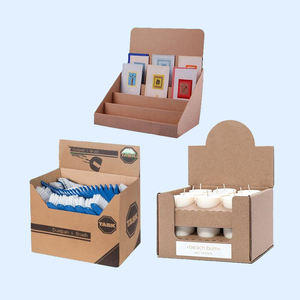 Support d'affichage au sol en papier kraft pliable à 3 niveaux, écologique, avec revêtement UV, pour supermarché, présentoir en carton ondulé - Product Image 5