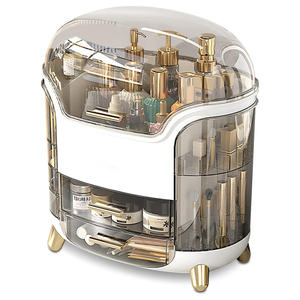 Venta al por mayor organizador de maquillaje transparente a prueba de polvo impermeable joyería belleza cuidado de la piel estuche multifuncional caja de almacenamiento de cosméticos - Product Image 1