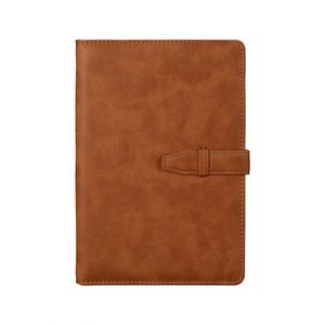 Carnet en cuir rétro de luxe personnalisable et écologique avec fermeture à boucle de ceinture, couverture rigide, cadeau d'entreprise, école, vente en gros - Product Image 2
