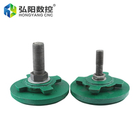 Plaquettes de nivellement anti-choc robustes Hongyang CNC S78 Series vertes M16 M20 M30 pour routeur CNC et machine de fraisage