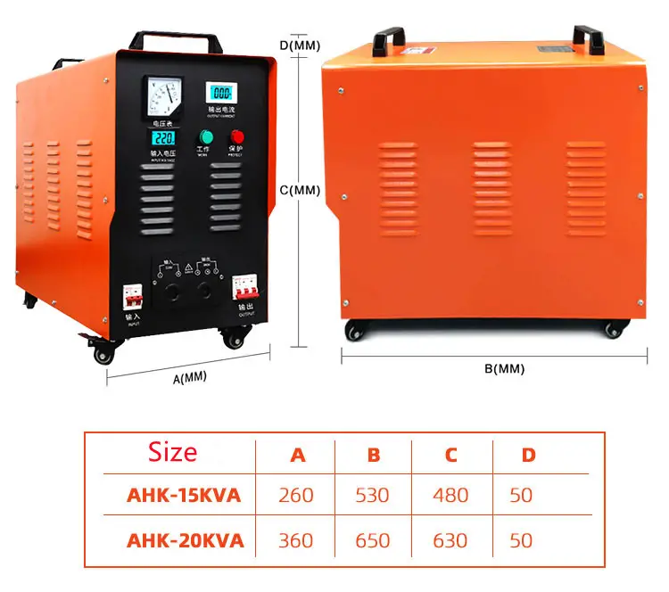 30KW(Three phase four wire with zero line) 220V to 380V single phase to three phase power supply voltage converter transformer