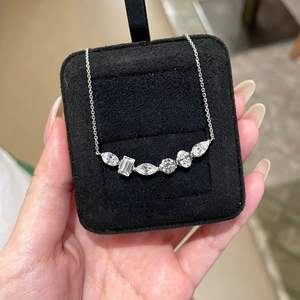 Women's S925 Sterling <b>Silver</b> <b>Necklace</b> New Style Irregular Bean Pearl <b>Heart</b> Design Light Luxury Layered Fashion <b>Necklaces</b> - Product Image 3