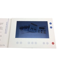 Carte postale vidéo graphique de 10,1 pouces pour entreprise, carte d'invitation personnalisée en papier, cadeau d'affaires, carte postale vidéo COTE
