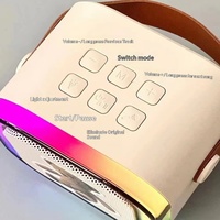 K12 pour haut-parleur, mini microphone de karaoké portable sans fil, éclairage LED RVB tout-en-un, 2 microphones, karaoké à domicile