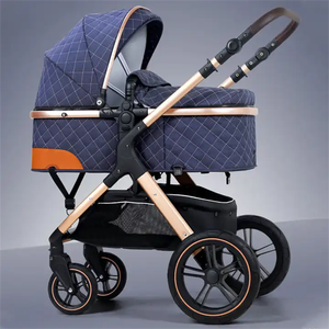 Passeggino Trio 3 in 1 Pieghevole con Seduta Alta e Telaio in Alluminio per Neonati con Seggiolino Auto di Produzione Cinese - Product Image 6