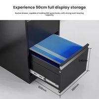 Armoire à dossiers verticale à 3 tiroirs en acier laminé à froid de qualité supérieure avec système de verrouillage central
