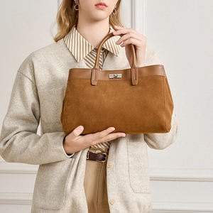 Fabricant de sacs personnalisés, OEM, sacs à main pour femmes, design rétro haut de gamme, luxe, <span class=keywords><strong>daim</strong></span>, cuir véritable - Product Image 2