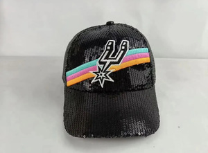 Livraison rapide Nouveauté Populaire Basketball Vente chaude San Antonio <span class=keywords><strong>Spurs</strong></span> <span class=keywords><strong>Maillot</strong></span> à paillettes Chapeaux Veste Chemise Gilet Vente en gros - Product Image 4