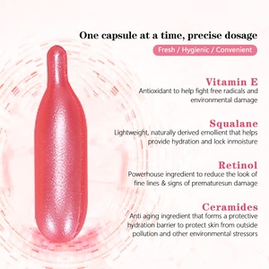 Suero Facial y Corporal Antienvejecimiento con Ácido Hialurónico, Aloe Vera y <span class=keywords><strong>Vitamina</strong></span> <span class=keywords><strong>E</strong></span> <span class=keywords><strong>para</strong></span> Hidratar y Blanquear, 90 Cápsulas/Botella - Product Image 4