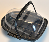 Boîte de poulet rôti jetable, pièces, récipient de rangement de poulet rôti, couvercle transparent
