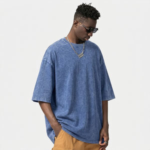 Camiseta Oversize Vintage Lavada de Algodón Pesado Personalizada, Estilo Urbano para Tallas Grandes y Altas, con Logotipo Personalizado, MOQ Bajo, OEM - Product Image 4