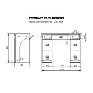 Table de <span class=keywords><strong>manucure</strong></span> blanche, meuble de Salon de beauté, très grand modèle, Style français moderne, Station de <span class=keywords><strong>manucure</strong></span>, ventilateur d'extraction, 220 v - Product Image 2