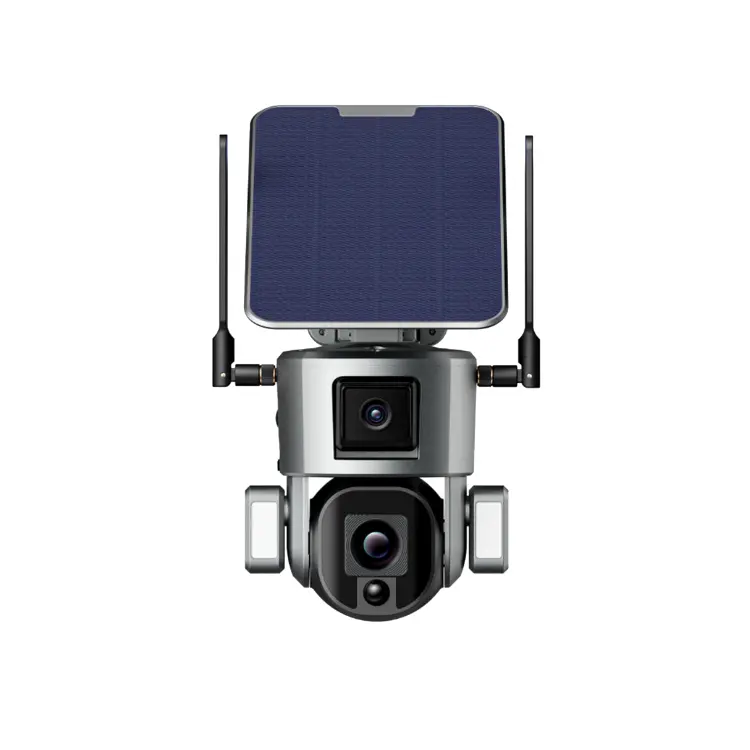 Màn hình thông minh phát hiện chuyển động PTZ 4X 10x 30x zoom quang exterieur 4G Thẻ Sim CCTV Camera năng lượng mặt trời kết nối với điện thoại