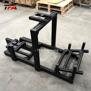 Simulateur profil aluminium volant personnalisé Cockpit simulateur de jeu de conduite superbe Cockpit avec vraie chaise course - Product Image 1