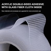 Nouvelle bande adhésive double face en fibre de verre et silicone, résistante à la chaleur et imperméable - Rouleau de film à forte viscosité, taille personnalisée