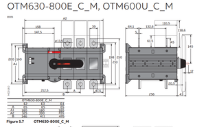 Commutateurs de transfert ABB OTM originaux de 16A à 3200A, manuels/motorisés/automatiques/de bypass, avec construction en cuivre et plastique - Product Image 2