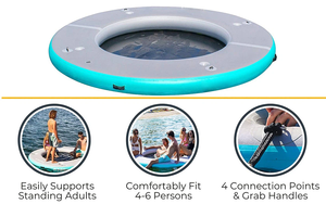 <span class=keywords><strong>Hamac</strong></span> à anneau gonflable DWF durable personnalisé pour <span class=keywords><strong>piscine</strong></span>, mer ou lac avec <span class=keywords><strong>filet</strong></span> et porte-gobelets équipement de jeu aquatique - Product Image 2