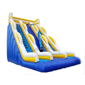 29ft उच्च सुपर बड़े वयस्क inflatable दोहरी चढ़ाई पर्ची स्लाइड, inflatable सुपर लहर गीला सूखी स्लाइड - Product Image 2