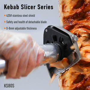 Shanyou Nuevo Cortador de Kebab y Doner, Cuchillo para Shawarma, Máquina Manual para Cortar Carne Asada con 2 Cuchillas, 99 Shawarmas Vendidas - Product Image 4