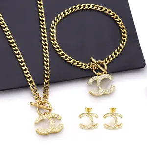 Plated Stainbullet Cameraban Chain Let2592pendant Necklace Hip Hop Diamond Necklace Jewelradiatoror Women Men Jewelry Sets Gold