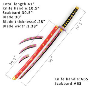 Épée Katana de Cosplay Version Bois Style Japonais Demon Slayer Kokushibo 104CM - Product Image 3