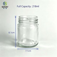 Pot en verre à col fileté et épaules arrondies de 150 ml, récipient polyvalent pour usage domestique et vente en gros commerciale