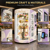 Distributeur automatique de fleurs intelligent Ouruoxi, 18 bouquets, écran tactile en libre-service, conservation à froid et à humidité contrôlée