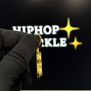Colgante Personalizado Fury Script Hiphop de Plata de Ley 925 con Moissanita VVS Totalmente Cubierto de Diamantes, Chapado en Oro de 18K, Collar Unisex - Product Image 3
