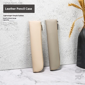 Nhật Bản Phong Cách Công Suất Lớn PU Da Bút Trường Hợp Đa-Bút Lưu Trữ Thiết Kế Đơn Giản Lớn Mở Dây Kéo Văn Phòng Bút Chì Túi Quà Tặng - Product Image 3