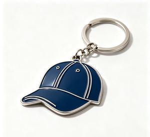 Porte-clés personnalisé en métal, casquette de baseball émaillée, porte-clés en alliage de zinc, souvenir, cadeau promotionnel - Product Image 1