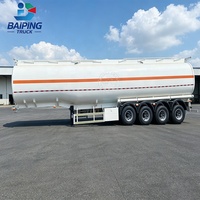 Semi-remorque à trois essieux en acier à 3/4 essieux avec système de chauffage Capacité de 45000 litres à 55000 litres pour camion de réservoir de carburant d'huile de palme