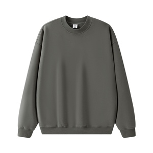 Fabricants de vêtements personnalisés 350 grammes Polyester coton coupe surdimensionnée à manches longues col rond sweat pour l'automne/hiver - Product Image 4