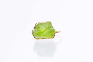 แหวนพลอยออสเตอร์ลิง92.5ทำด้วยมือแหวนพลอยเพอริโดต์ธรรมชาติทำด้วยมือแหวนสไตล์ทางศาสนา - Product Image 4