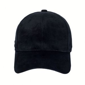 Venta al por mayor de gorra de ala curva de color sólido personalizado Unisex cálido sombrero de terciopelo gorra de béisbol - Product Image 6