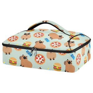 Hawaiian Custom Cute Designs Aluminum Foil Insulated Thermal Cooler Bag Pizza Casserole <b>Pans</b> Carrier Cooler Lunch Bag - Product Image 1
