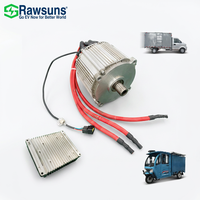 Nouveau kit de conversion EV Rawsuns 4kW 6000 tr/min avec moteur à enroulement plat PMSM, onduleur et boîte de vitesses pour voitures particulières et Tuk-Tuk