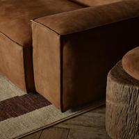 Ensemble de canapés modulaires de luxe en cuir italien pour salon, style antique