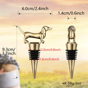 <span class=keywords><strong>Dachshund</strong></span> Xúc Xích chó hình dạng chai stoppers cho Champagne prosecco rượu tiết kiệm phụ kiện nhà bếp nhà hàng - Product Image 4